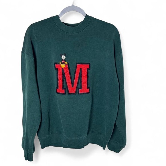 Mickey & Co. Other - Mickey & Co. Embroidered Sweatshirt Adult XLarge Green Crewneck 90s USA Tag